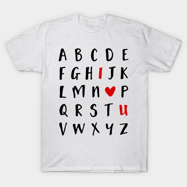 Alphabet T-Shirt by deificusArt